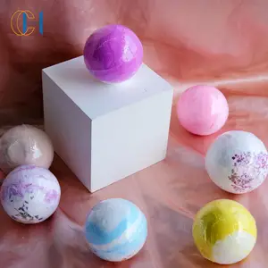C&H Elegant Natural Gift Set Handmade OEM ODM Organic Colorful Bath Bomb Ball Fizzy Bubble Mini Bath Bombs
