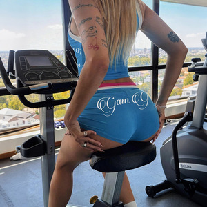 Nuovo Completo <span class=keywords><strong>Sportivo</strong></span> Sexy da <span class=keywords><strong>Donna</strong></span>, Set Estivo 2 Pezzi con Top Corto e Pantaloncini - Product Image 4