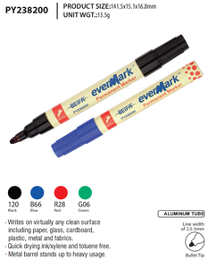 BEIFA PY260200 <strong>Factory</strong> Price Customizable Wholesale Custom Logo 4 Colors Metal Permanent <strong>Marker</strong> Pen - Product Image 4