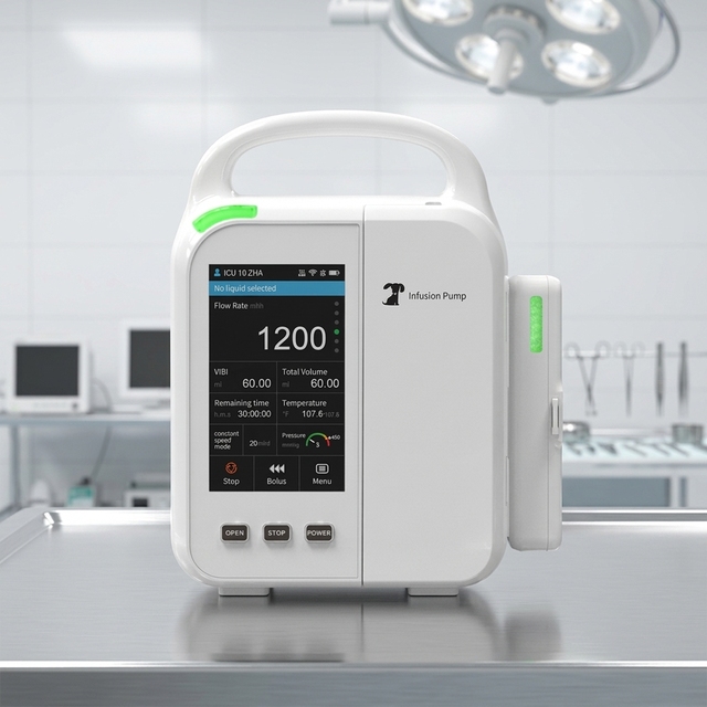 Portable Touch Screen Mini Veterinary Infusion Pump With KVO Function & Wide Flow Rate Range for Small Animal Hospital