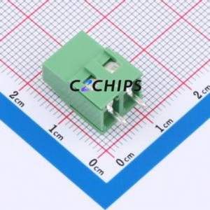 DB123-5.08-2P-GN-S Screw Terminal Block Through hole Component (THT),P=5.08mm Connector 1x2P 5.08mm Green Through Hole - Product Image 2
