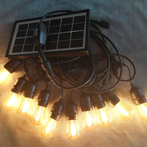 חיצוני שמש הוביל מחרוזת אורות 25ft s14 e27 עמיד למים pvc מנורת גוף ip65 דירוג-עבור קישוט חג המולד גן חתונה - Product Image 2