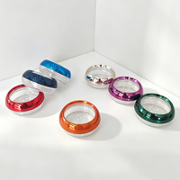 Pots cosmétiques vides Spot 50g, corps de pot transparent avec couvercle à vis électroplaqué multicolore, pots de rangement pour safran