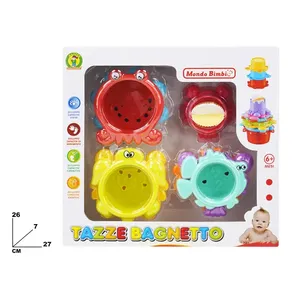 Mondo Bimbi Vasos de Baño 4 piezas Juguetes de Bañera con Forma de Animales para Niños Pequeños de 6+ Meses - Product Image 2