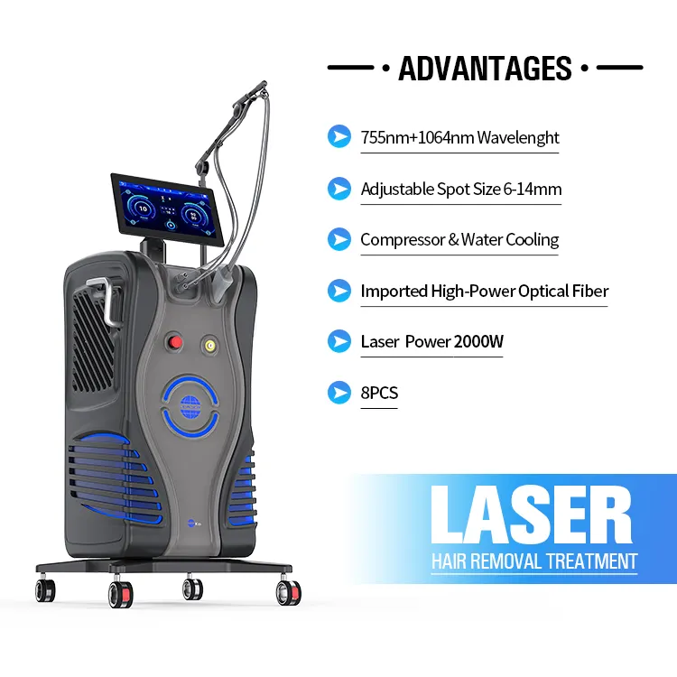 Long pulse 1064nm nd yag laser permanent hair removal and Spider Vein removal hair removal machine