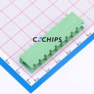 DB2EV-5.0-10P-GN Plug-in Terminal Block Through hole,P=5mm Connector Board-to-Board / Socket - Open 1x10P 5mm Green - Product Image 1