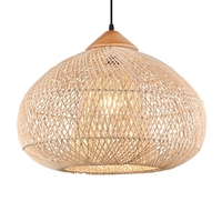 Lampe suspendue en rotin de style japonais, luminaire créatif et unique en rotin, esthétique en bois naturel, adapté aux chambres à coucher