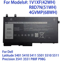 Batterie d'ordinateur portable 1V1XF pour Dell Latitude 5401 5410 5411 5501 5510 5511 Precision 3541 3551 P80F P98G 11.4V 42WH