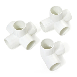 Raccords <span class=keywords><strong>PVC</strong></span> PP Sch40 en gros d'usine, coudes et tés blancs à 90 et 45 degrés pour la connexion de tuyauterie de plomberie - Product Image 1