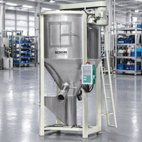 Mélangeur de granulés de résine plastique verticale compacte et entièrement scellée Soxi 25 kg haute performance pour usine d'injection