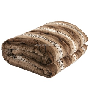 Hành Trình Cheetah In Polyester Dày Faux <span class=keywords><strong>Fur</strong></span> Ném Chăn <span class=keywords><strong>PV</strong></span> Fleece Chăn - Product Image 6
