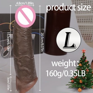 Manchon de <span class=keywords><strong>pénis</strong></span> portable en silicone pour allonger et épaissir le <span class=keywords><strong>pénis</strong></span>, effet réaliste - Product Image 4