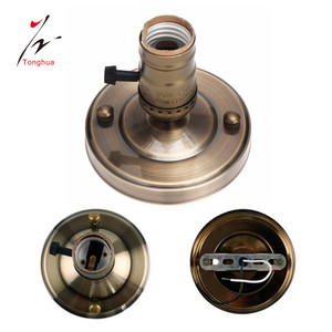 Kim loại máy tính để bàn cơ sở đèn E26 E27 vít bóng đèn chủ cơ sở ổ cắm với Knob/Dây kéo chuyển đổi cơ sở đèn để giữ bóng đèn - Product Image 1