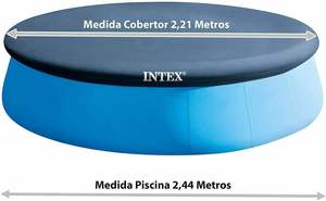 Couverture de piscine en polyéthylène <span class=keywords><strong>INTEX</strong></span> 28020 8 pieds, ensemble rapide et facile, accessoire pour rembourrage de piscine - Product Image 5