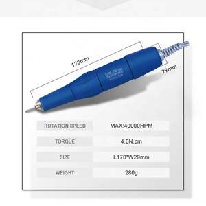 Zorin 2028J OEM 105L 40000rpm 핸드피스 강력한 210 마이크로모터 전문 네일 드릴 밀링 치과 연구소 연마 기계 박스 - Product Image 3