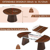 Table basse élégante extensible en teck pour salon
