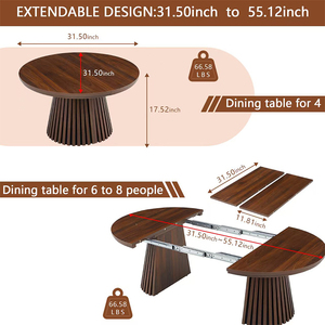 Elegante Mesa de <span class=keywords><strong>Centro</strong></span> Extensible de Madera de Teca para Sala de Estar - Product Image 6