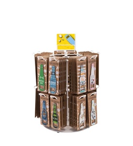 Présentoir à <span class=keywords><strong>2</strong></span> niveaux pour suspendre de petits objets avec 20 crochets Présentoir pour ouvre-bière pour la foire - Product Image 1