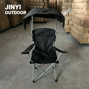 Folding Chair Oxford Cloth with Outdoor Portable Sun Shade Fishing Chair with Tent Umbrella Beach Chairs - Product Image 4