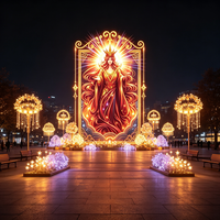 Bunte Tarot-Element-Landschaftslaternen, Festival-Dekorationsbeleuchtung für Gewerbegebiete, Fußgängerzonen, Parks, Plätze und Veranstaltungsorte