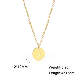 قلادة مستديرة بدلاية من Myshape بدلاية على شكل نجمة شمس من الفولاذ المقاوم للصدأ ، سلسلة ذهبية اللون ، هدية مجوهرات للسيدات والفتيات - Product Image 6