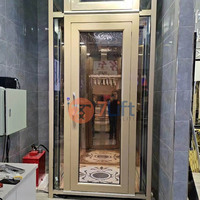 Ucuz 2 katlı 3 katlı 250kg 320kg harici Villa konut kılavuz rayı elektrikli dairesel küçük Mini ev tipi asansör asansör