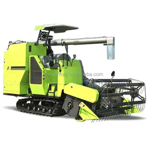 high quality Crawler type Grain Combine Harvester/Chain Track Full-feeding Rice Harvester