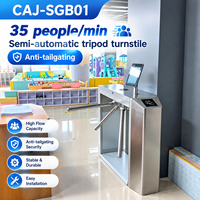 Portillon tournant automatique en acier inoxydable 304 avec système de contrôle d'accès par reconnaissance faciale, RFID et code QR pour métro, salle de sport, bureau