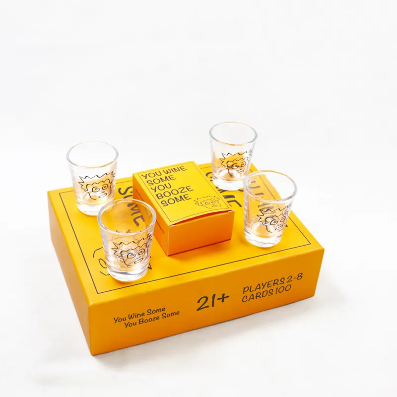 משחקי קלפי שתייה לייצור למבוגרים הביאו כרטיסי משחק מזכוכית יין כרטיסי משחק מודפסים בהתאמה אישית