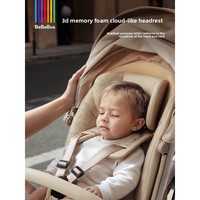 Poussette bébé BeBeBus MAX en alliage d'aluminium, légère, pliable, capacité de charge de 25 kg, position assise et allongée bidirectionnelle, position haute