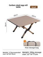 Table pliante légère la plus vendue avec sac de rangement à sangle Caractéristique pliable extérieure portable pour les plages pique-nique camping
