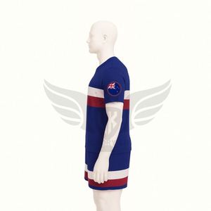 Uniforme de Fútbol Sublimado para Hombre al por Mayor, Camiseta de Fútbol con Cuello en V y Pantalones Cortos, Ropa Deportiva Personalizada para Equipos - Product Image 3