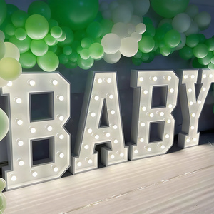 Lettres décoratives personnalisées pour proposition d'amour de bébé Signe 4 pieds 5 pieds <span class=keywords><strong>Lettre</strong></span> de chapiteau de <span class=keywords><strong>mariage</strong></span> Led Lettres lumineuses géantes à grands chiffres - Product Image 1