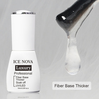 ICE NOVA Gel de Construction Professionnel pour Ongles Cassés, Protection Renforcée en Fibre de Verre, Gel de Base pour Salons de Manucure (Marque Privée)