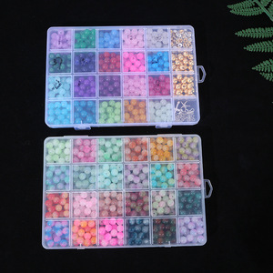 Perles en céramique et porcelaine de 8 mm pour la fabrication de bijoux, jouets, artisanat, faites à la main, couleurs mélangées, formes irrégulières, vente en gros - Product Image 2