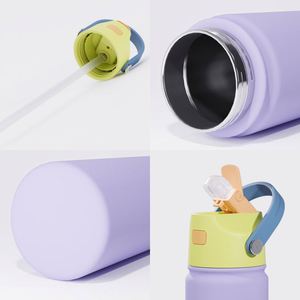 Custom logo <b>Double</b> <b>Wall</b> Camping Vacuum Flask 12oz 18oz 22oz 24oz 32oz 40oz Insulated Stainless Steel Water Bottle with Straw - Product Image 4