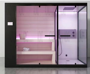 Modern Outdoor Sauna Turkish Shower Far Infrared Wasmo Dry Indoor Sauna Steam Cabinet Modular Sauna Shower Cabin <strong>Salt</strong> <strong>Therapy</strong> - Product Image 1