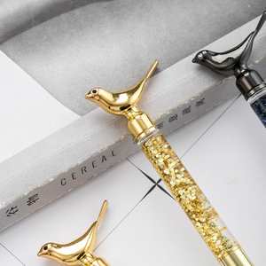 Stylo bille fantaisie en métal avec logo, motif oiseau mignon, idéal comme cadeau promotionnel - Product Image 2