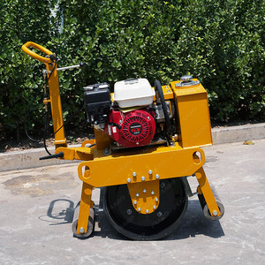 Mini-compacteur vibrant à tambour unique de 200 kg avec moteur à essence pour le remblaiement de fossés - Product Image 3