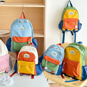 Nouveau <span class=keywords><strong>sac</strong></span> à dos pour enfants en nylon color-block, respirant, avec bretelles à coussin d'air, léger, pour garçons et filles - Product Image 5