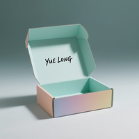 Fabricant d'emballages en papier de carton ondulé noir mat imprimé boîte postale d'expédition avec logo personnalisé pour les petites entreprises