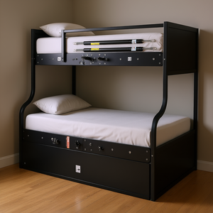 Kit de lit Murphy double à bascule latérale en acier, quincaillerie fonctionnelle, mécanisme de lit mural, option pliable - Product Image 2