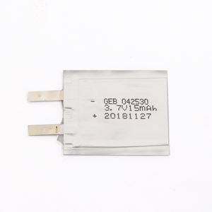 Ultra-thin rechargeable Li-polymer battery 042530 <strong>3</strong>,7 V 15 mAh lliion polymer battery - Product Image 5