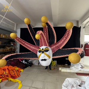 Masque de carnaval gonflable pieuvre, araignée d'Halloween pour festival à thème <span class=keywords><strong>vénitien</strong></span>, accessoire de toile de fond pour soirée en boîte de nuit de luxe - Product Image 1