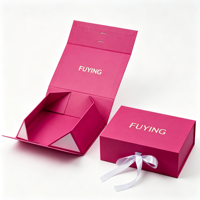 Boîte cadeau rigide de luxe avec logo personnalisé, emballage en carton, boîte d'emballage magnétique pour perruque et extensions de cheveux avec ruban et nœud
