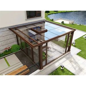 Nouveau Produit Gazebo <span class=keywords><strong>de</strong></span> Terrasse en Verre Trempé avec Toit en Pente Conception Imperméable au Vent pour les Solaires <span class=keywords><strong>de</strong></span> <span class=keywords><strong>Jardin</strong></span> Extérieur Maisons en Verre - Product Image 5