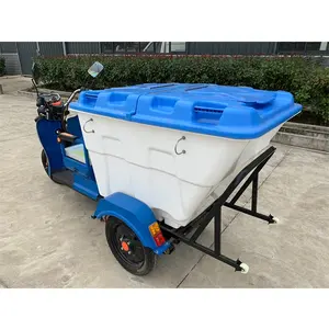 Electric three wheeled cleaning car sidewalk dry garbage recycling vehicle environmental life rubbish pickup truck