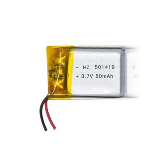 Заводская батарея 501419 lipo <span class=keywords><strong>80mah</strong></span> 3,7 v квадратный браслет Аккумулятор для селфи-палки - Product Image 1