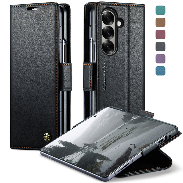 Flip Wallet Magnetic Leather Cover for Samsung Galaxy Z Fold 8 Z Fold 7 Z FOLD 6 5 Shockproof Protective Cell Mobile Phone Case