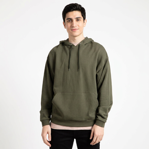 Sudadera con capucha lisa 100% algodón para hombre, sudadera extragrande gruesa con logo y precios económicos - Product Image 1